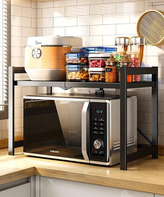 Adjustable Microwave Stand by Teedee Haven Essentials