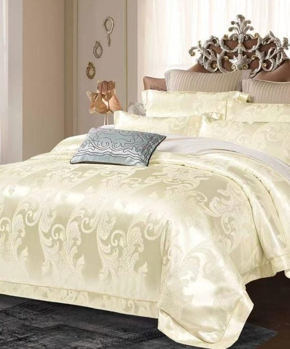 Luxurious Silk Jacquard Duvet Cover Set by Teedee Haven Essentials