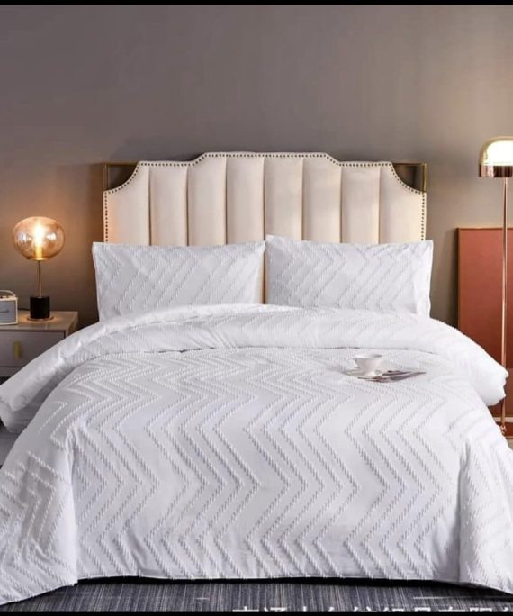 Luxury tufted wave design duvet cover set by Teedee Haven Essentials